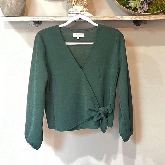 🤍 Madewell Texture & Thread Crepe Wrap Top - Picture 5 of 7